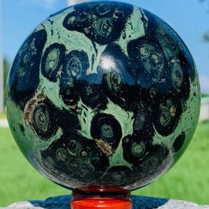 2.53LB Natural Kambaba jasper Crystal Sphere Healing Crystal reiki